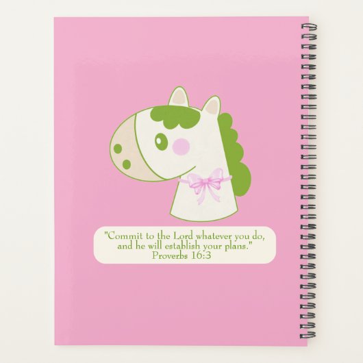 Cute Horses Personalized Pastel Planner (Dos)
