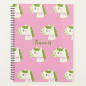 Cute Horses Personalized Pastel Planner (Voorkant)