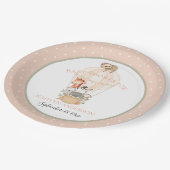 Cute Hot Air Ballon Giraffe Zebra Hartelijk dank Papieren Bordje (Gekanteld)