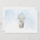 Cute Hot Air Ballon Safari Animals Baby shower Kaart (Achterkant)