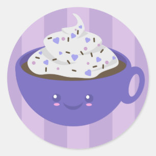 Cute Hot Chocolade Ronde Sticker
