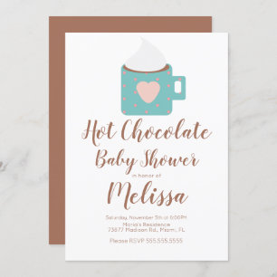 Cute Hot Chocolate Campfire Mok Girl Baby shower I Kaart