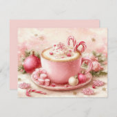 Cute hot chocolate cup  feestdagenkaart (Voorkant / Achterkant)