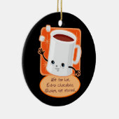Cute Hot Cocaca-kerstversiering Keramisch Ornament (Rechts)