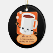Cute Hot Cocaca-kerstversiering Keramisch Ornament (Links)