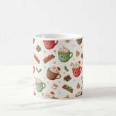 Cute Hot Cocoa Pattern – Festive Illustrated Mugs Koffiemok (Center)