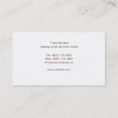 Cute Hot Pink Subtle Chevron Pattern Beauty Salon Visitekaartje (Achterkant)