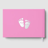 Cute Hot Rose Argent Foil Bébé Fille Douche (Verso)