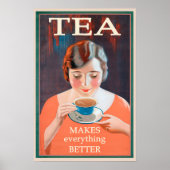 Cute  Hot Tea Poster (Voorkant)