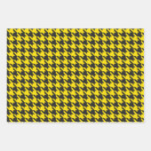 Cute Houndstooth Check Pattern Yellow and Black Inpakpapier Vel (Voorkant)