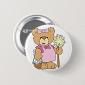 Cute House Cleaning Beer Ronde Button 5,7 Cm (Voorkant /achterkant)