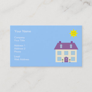Cute House Illustration Real Estate Visitekaartjes