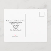 Cute House Moving Announcement Briefkaart (Achterkant)