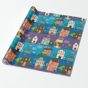 Cute Houses Cadeaupapier