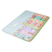 Cute Houses Pastel Bath Mat (Gekanteld)
