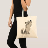 Cute Howling Cartoon Wolf Bag Tote Bag (Voorkant (product))