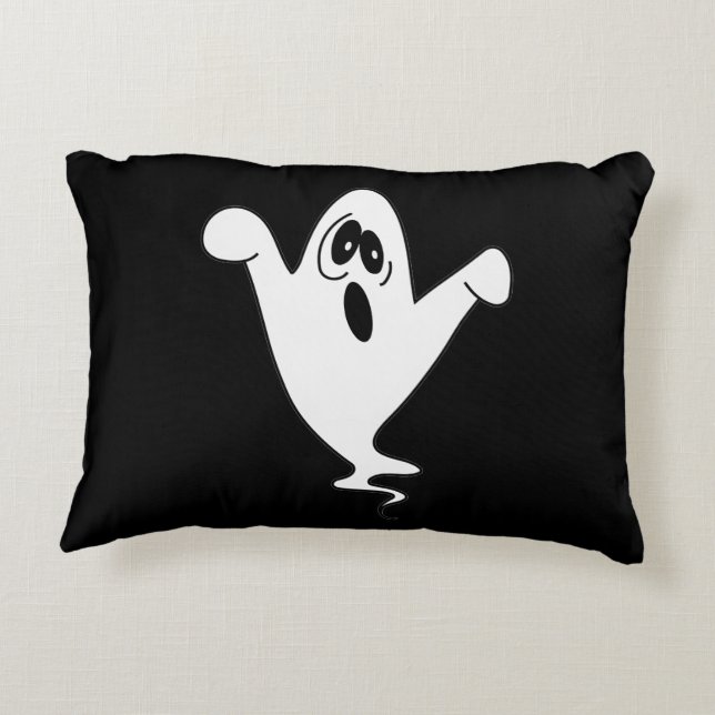 Cute Howling Ghost Halloween Decoratief Kussen (Achterkant)