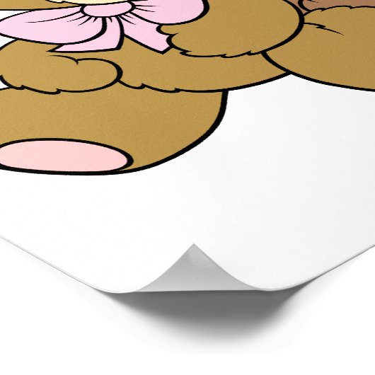 Cute Hugging Friends Beren Poster (Hoek)