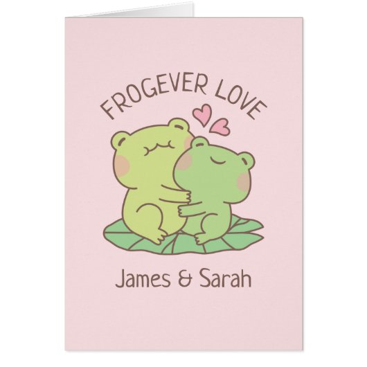 Cute Hugging Frogs Frogever Love Pun (Devant)