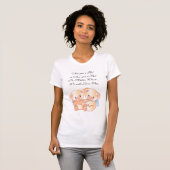 Cute Hugging Girl and Boy Bears Attente T-shirt (Devant entier)