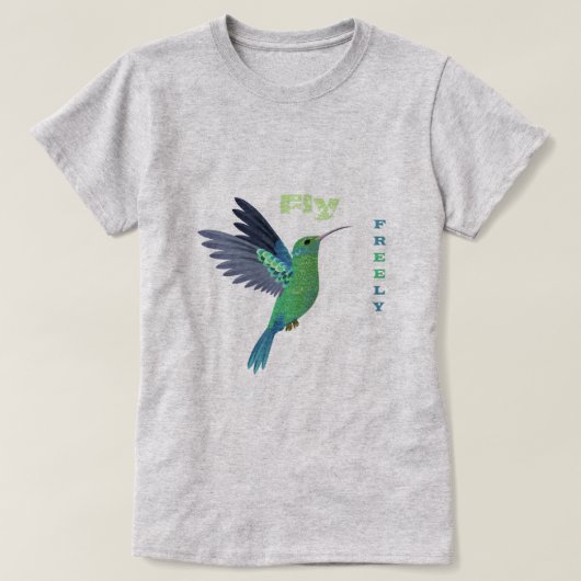 Cute humming bird t-shirt (Design voorkant)