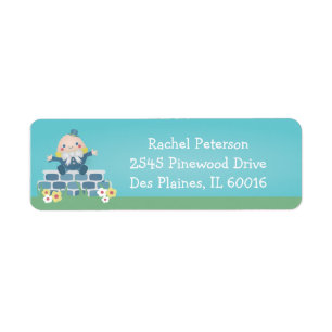 Cute Humpty Dumpty Baby shower Adresetiketten Etiket