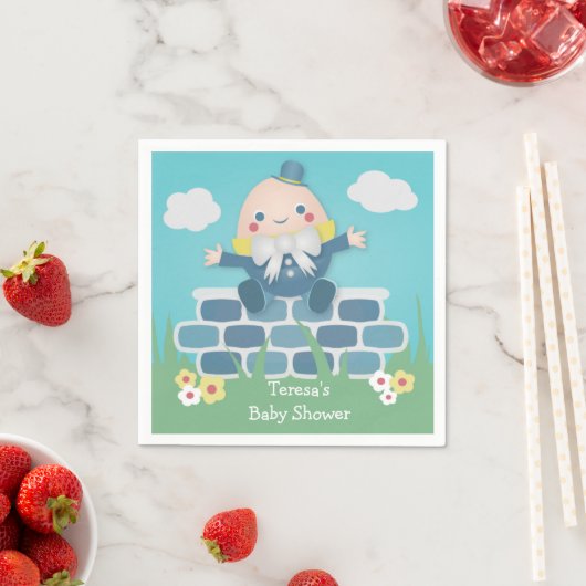 Cute Humpty Dumpty Baby shower Paper Napkins Servetten (Insitu)