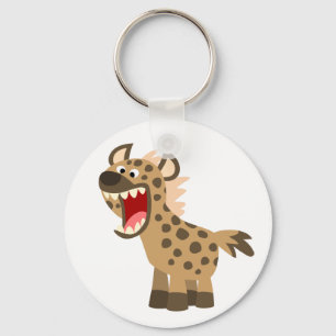 Cute Hungry Cartoon Hyena Sleutelhanger