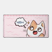 Cute Hungry Cat Desk Mat (Recto)