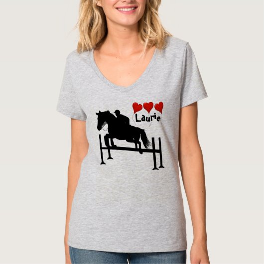 Cute Hunter Jumper Horse T-shirt (Voorkant)