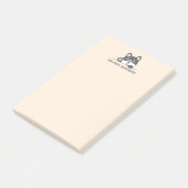 Cute Husky Dog Peking boven Douane Naam Post-it® Notes (Schuin)
