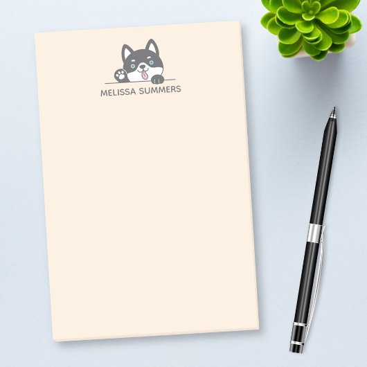 Cute Husky Dog Peking boven Douane Naam Post-it® Notes