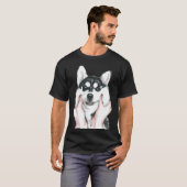 Cute Husky Dog T-shirt (Voorkant volledig)