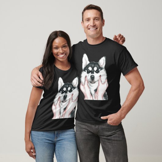 Cute Husky Dog T-shirt (Unisex)