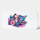 Cute Husky Sibérien avec fleersiPhone / coque ipad (Verso (horizontal))
