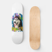 Cute Husky. Skateboard (Voorkant)