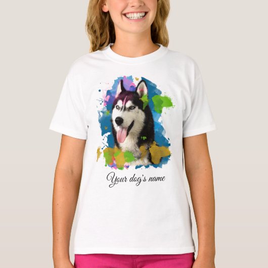 Cute Husky. T-shirt (Voorkant)