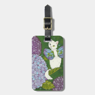 Cute Hydrangea Kitty Cat Fairy Floral Bagagelabel