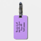 Cute Hydrangea Kitty Cat Fairy Floral Bagagelabel (Achterkant verticaal)