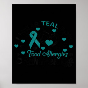 Cute I Blauwgroen voor voedselallergie - voorlicht Poster