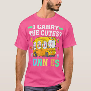 Cute I Carry the Cutest Bunnies School Bus Driver T-shirt