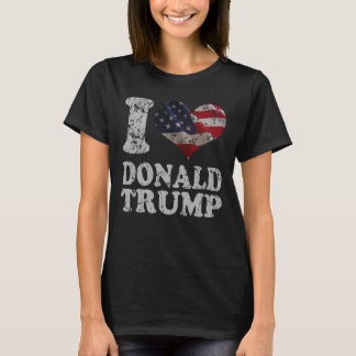 Cute I hart Amerikaanse vlag Donald Trump T-shirt