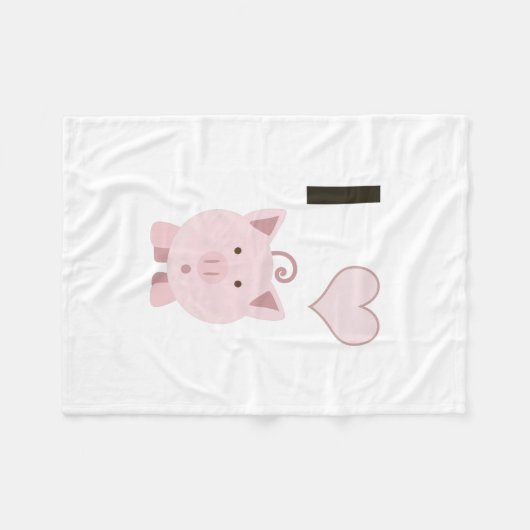 Cute I hartvarkens Desgin Fleece Deken (Voorkant (Horizontaal))