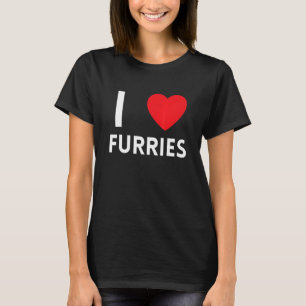 Cute I Heart Furries Furry Fandom Love 3 T-shirt