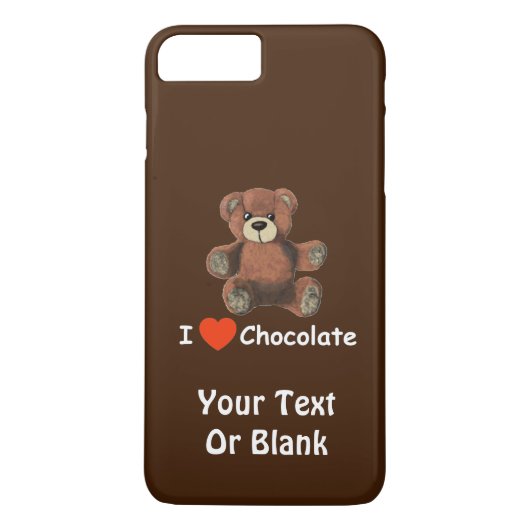 Cute I Heart (Love) Chocolate Teddy Bear Case-Mate iPhone Case (Achterkant)