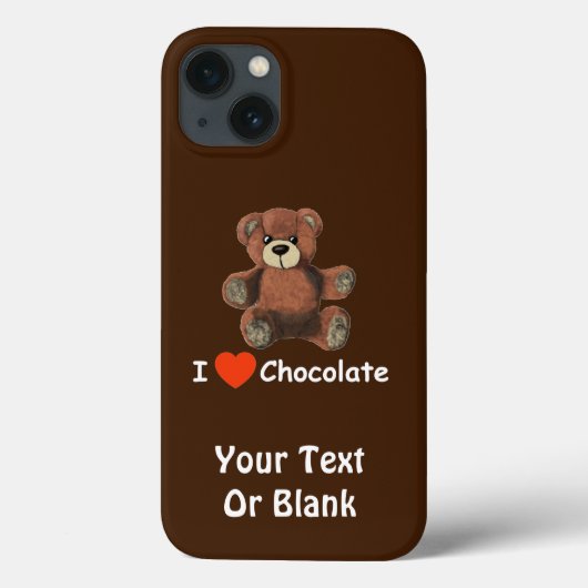 Cute I Heart (Love) Chocolate Teddy Bear Case-Mate iPhone Case (Achterkant)