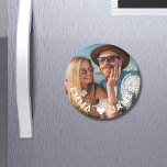 Cute I Love Heart Photo Couples Nom personnalisé<br><div class="desc">Cute I Love Heart Photo Couples Personnalisé Nom Magnet présente votre photo préférée avec le texte "I (love heart) add name" dans un script blanc moderne. Personnalisez en modifiant le texte dans la zone de texte fournie et en ajoutant votre propre image. Cadeaux parfaits pour les couples, copine, femme, amoureuse...</div>