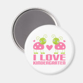 Cute I Love Kindergarten Ladybug Gift Magneet (Voorkant / Achterkant)