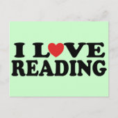 Cute I Love Reading T-shirt Briefkaart (Voorkant)