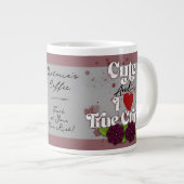 Cute & I ❤️ True Crime.–Personalized Name Extra Grote Beker (Voorkant rechts)